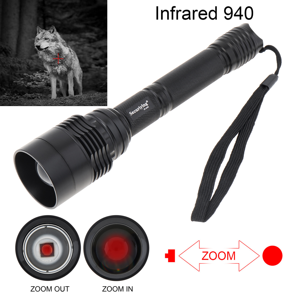 Hunting Thermal Imaging Scope - Lampe de poche infrarouge à longue